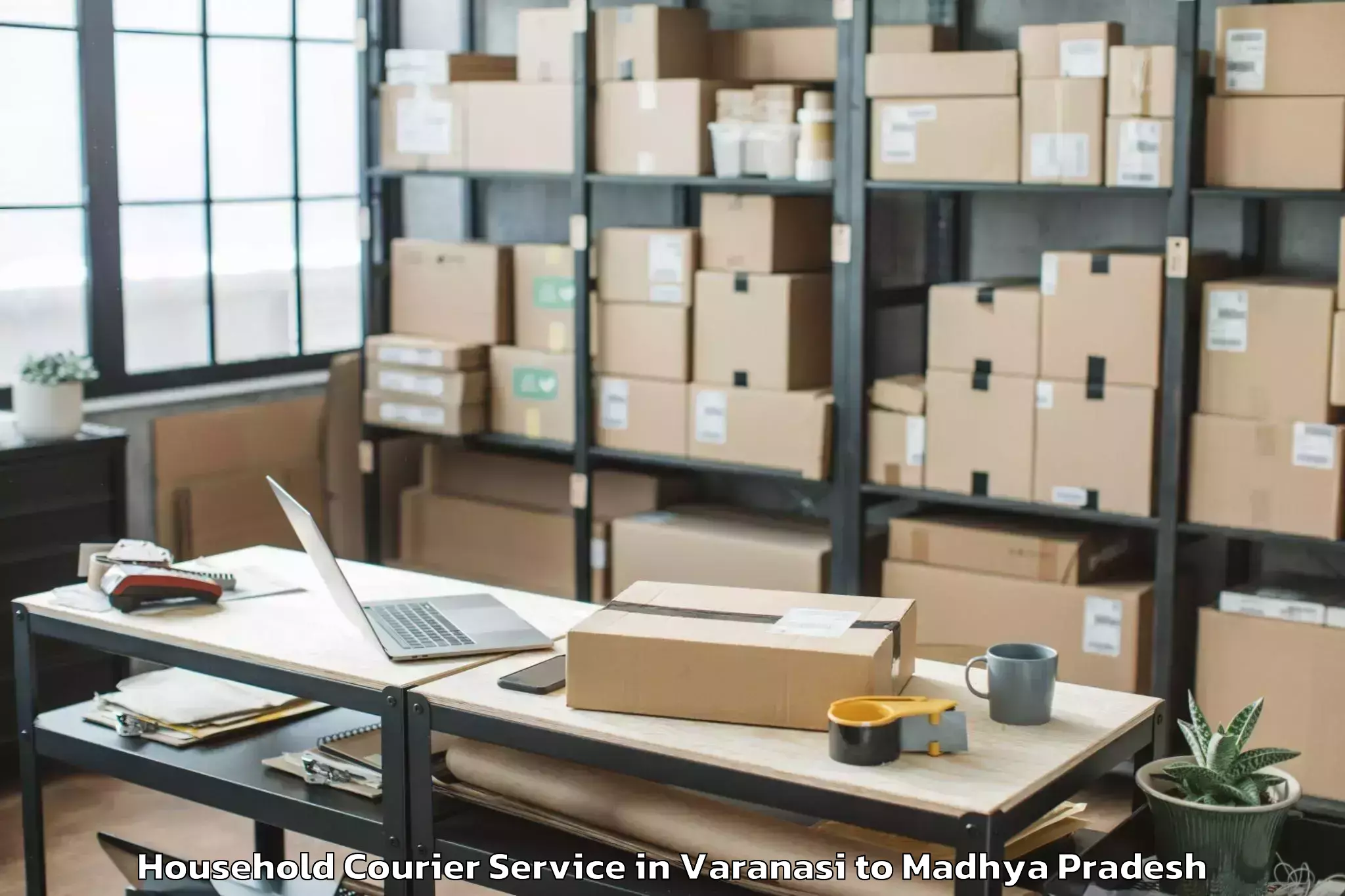 Expert Varanasi to Mandleshwar Household Courier